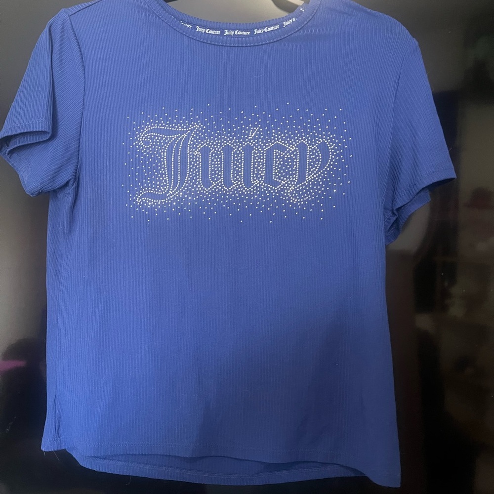 Juicy Couture Royal Blue Tee with Rhinestone Logo